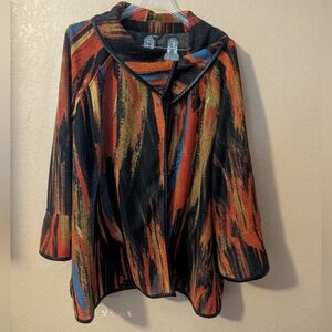 Ali Miles Multicolor Knit Jacket Size XL